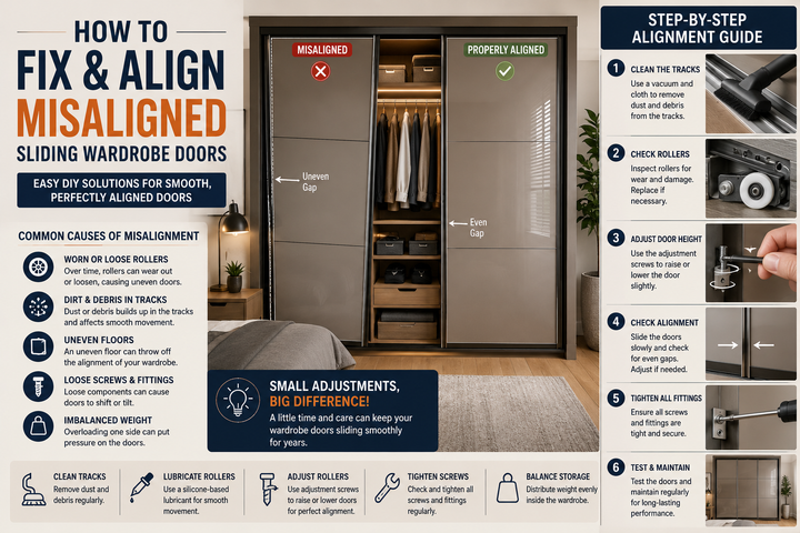 How to Fix and Align Misaligned Sliding Wardrobe Doors