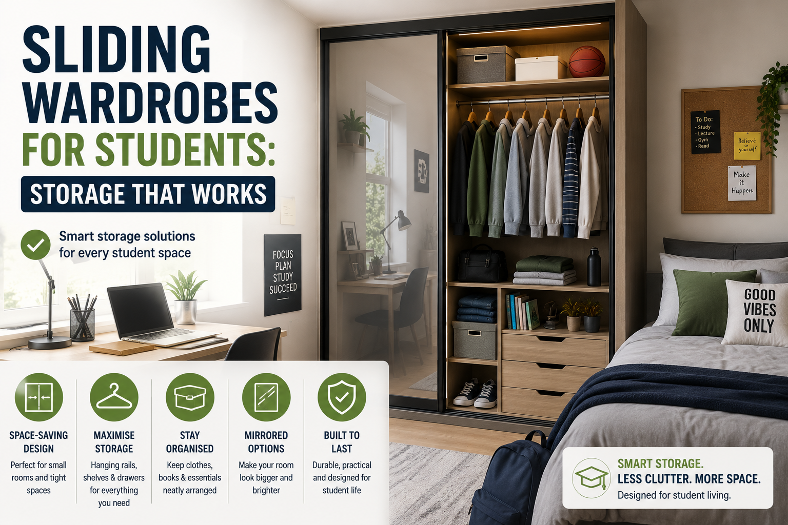 Sliding Wardrobes for Students: Storage That Works