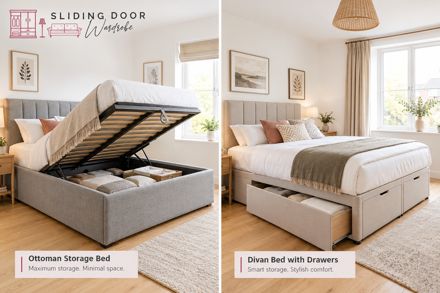 Ottoman Bed vs Divan Bed UK: Which Gives You More Storage?