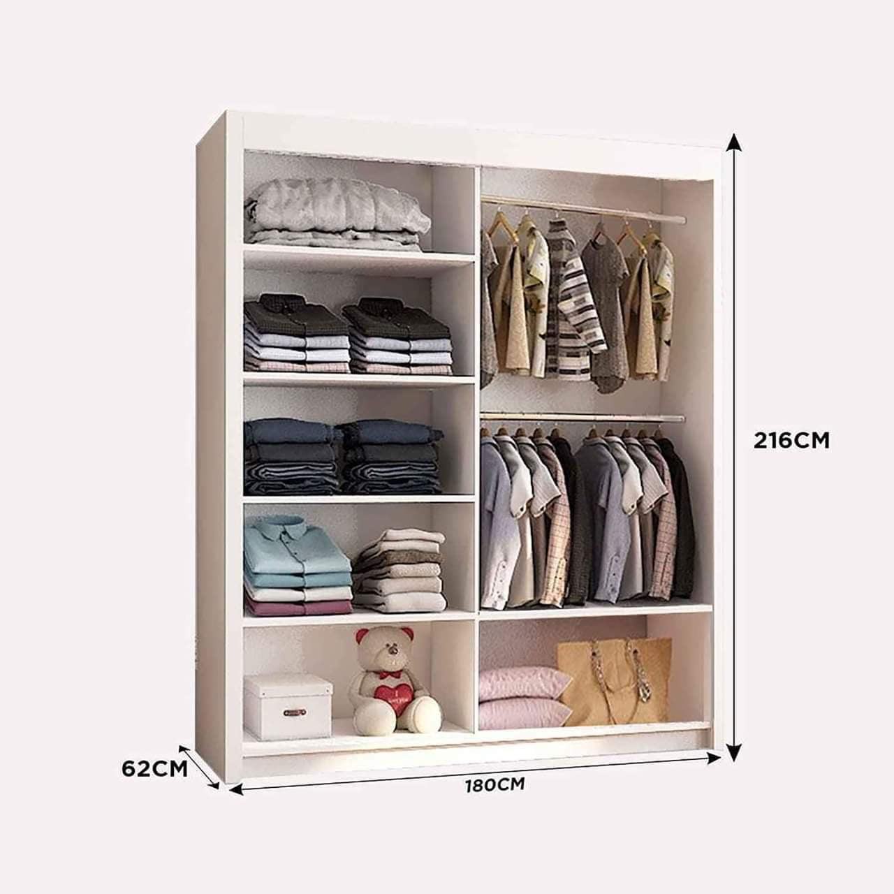 Houston Sliding Door Full Mirror Wardrobe