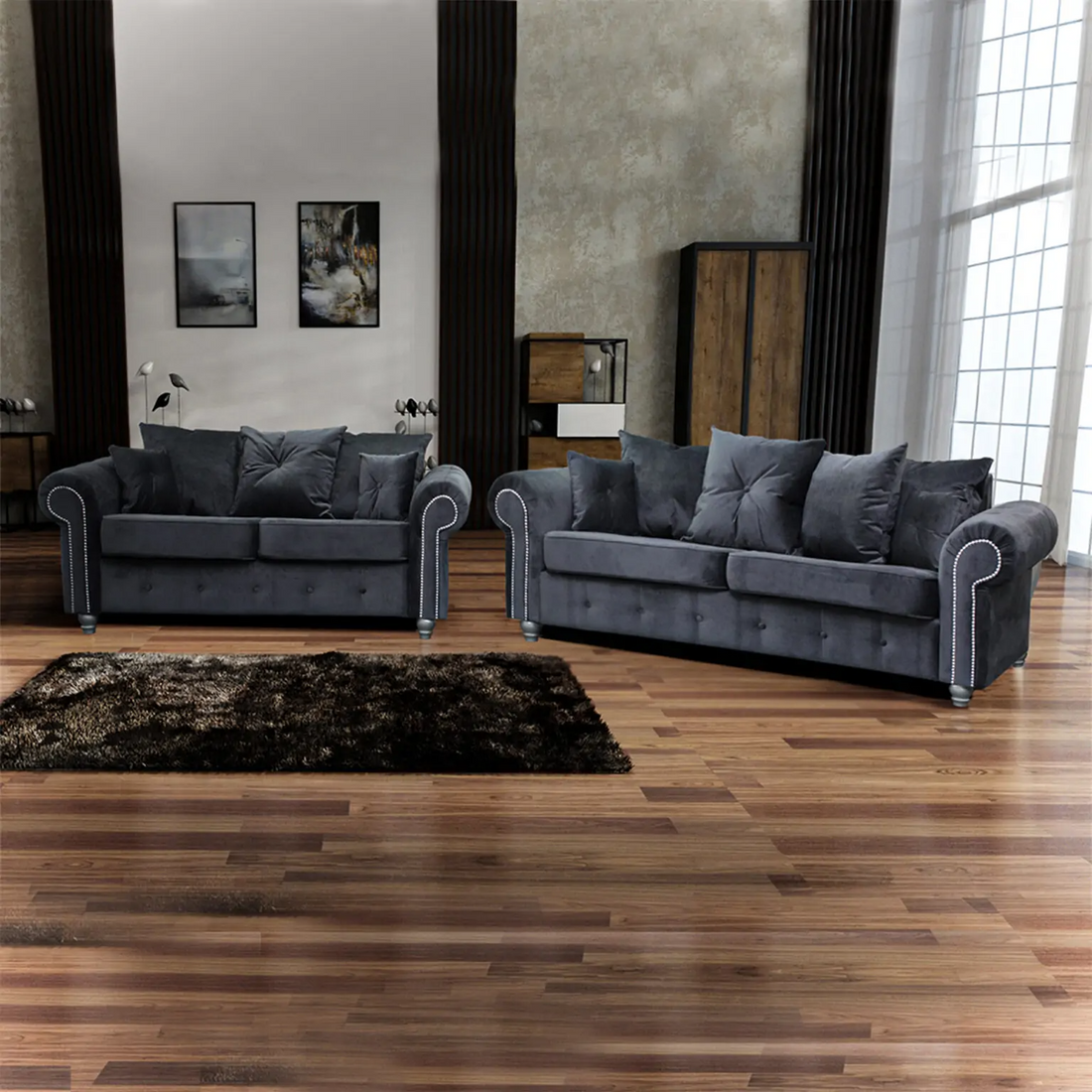 Ashwin Plush Velvet Sofa