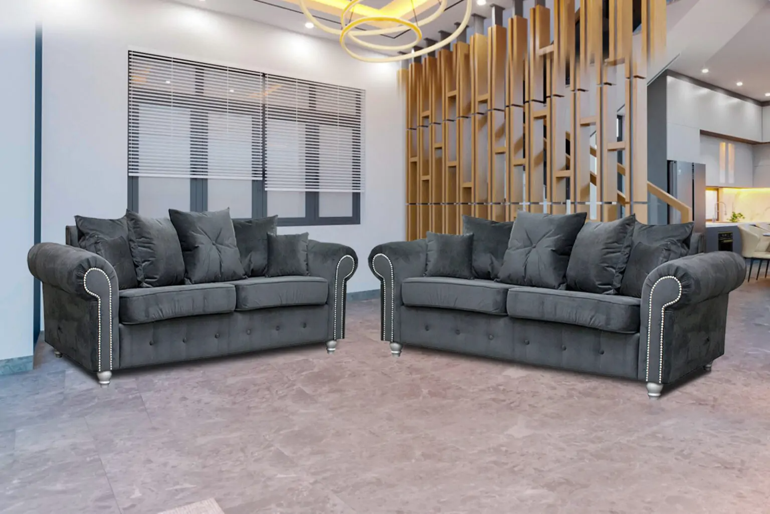 Ashwin Plush Velvet Sofa