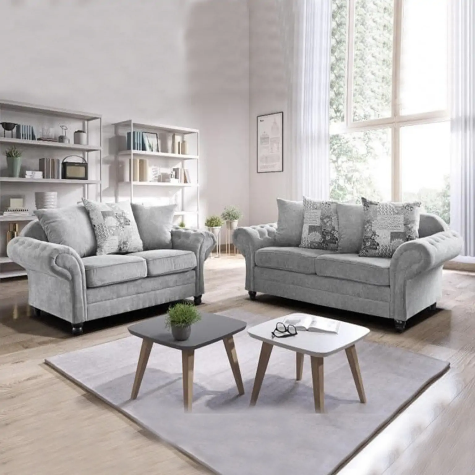 Hawaii 3+2 Sofa Set-Grey