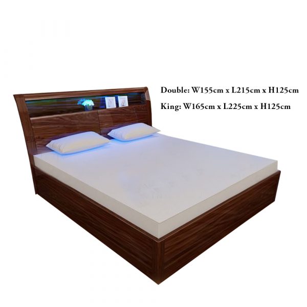 RUGBY WALNUT HIGH GLOSS BED