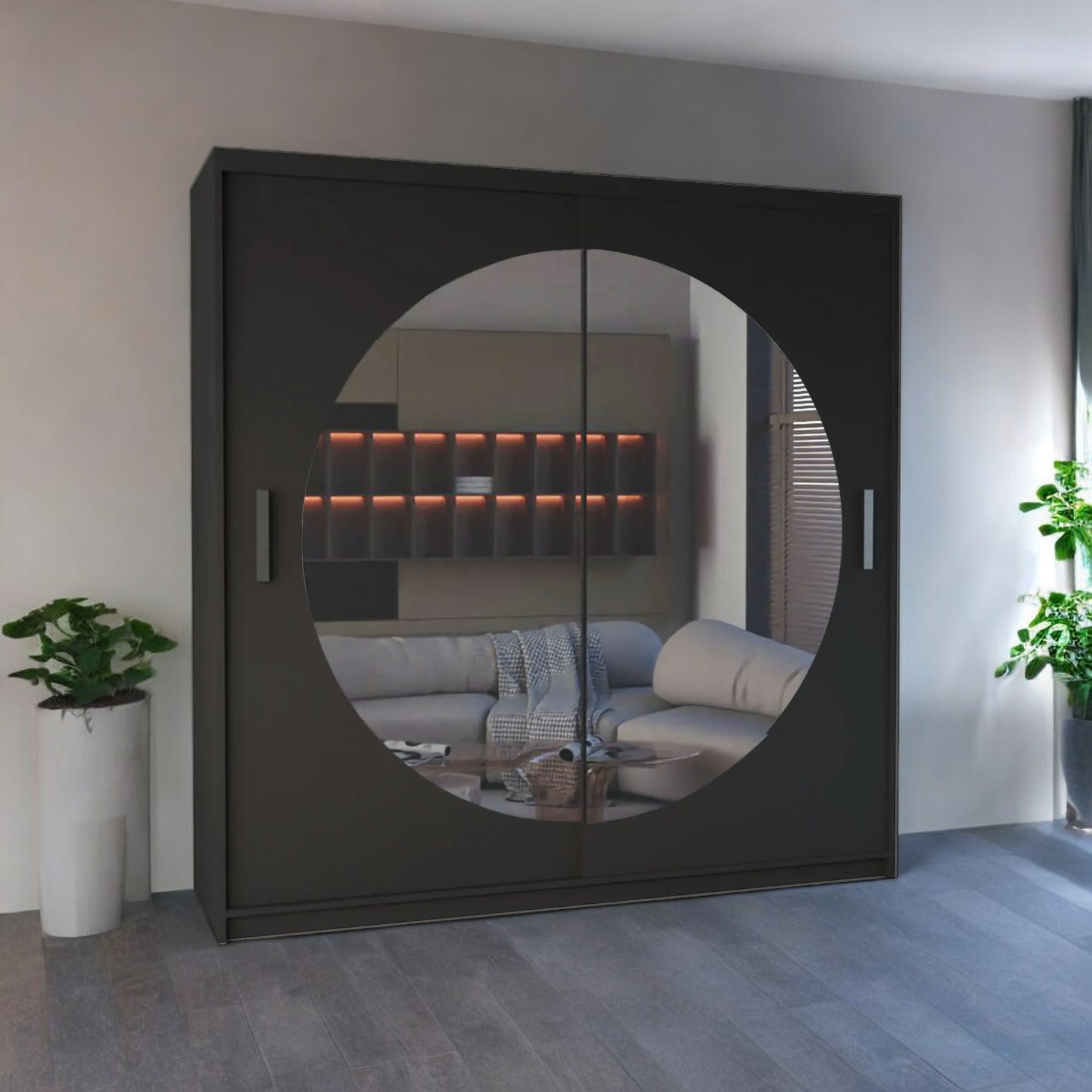 Moon sliding door Wardrobe