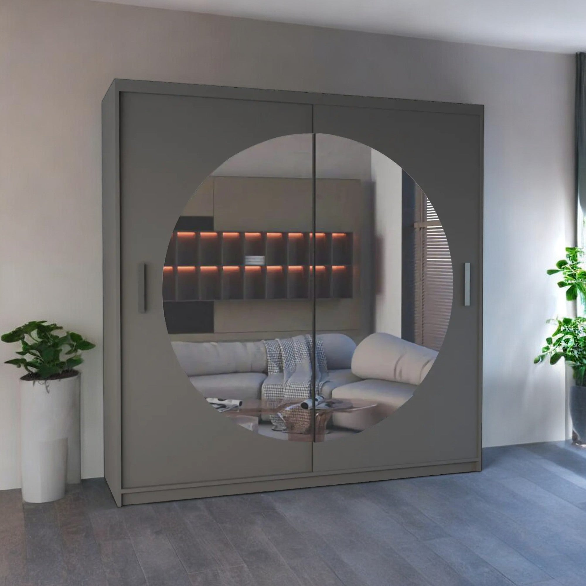 Moon sliding door Wardrobe