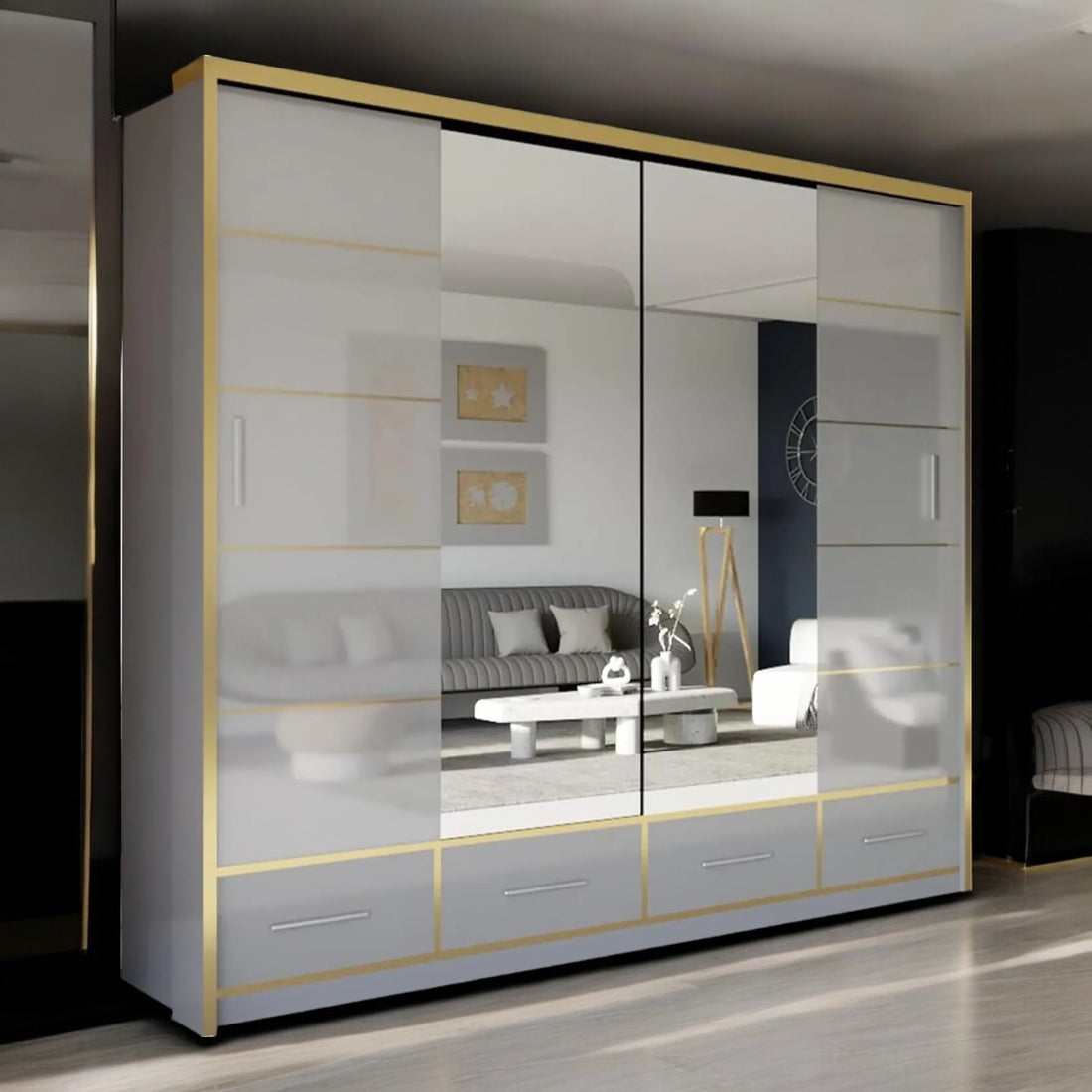 Sydney High Gloss Wardrobe