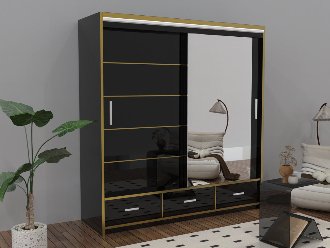 Sydney High Gloss Wardrobe
