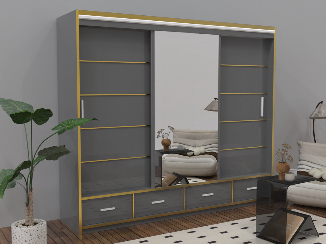 Sydney High Gloss Wardrobe