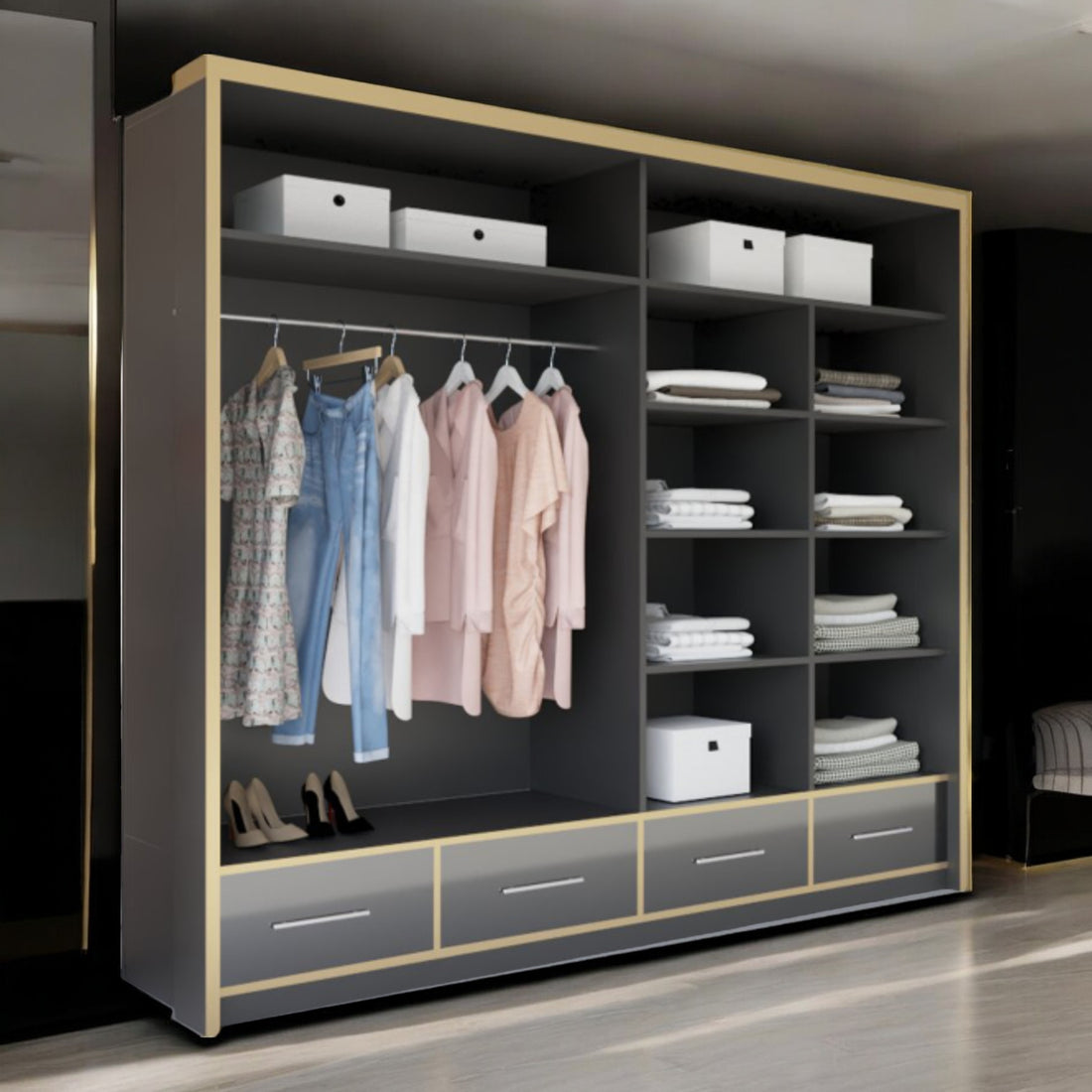 Sydney High Gloss Wardrobe