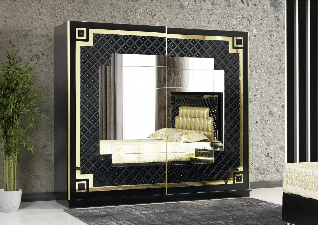 QUEEN BLACK BEDROOM SET