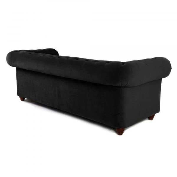 Hero Chesterfeild Black Sofa 3+2