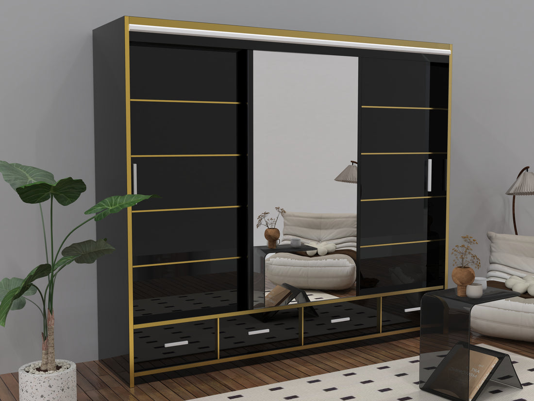 Sydney High Gloss Wardrobe