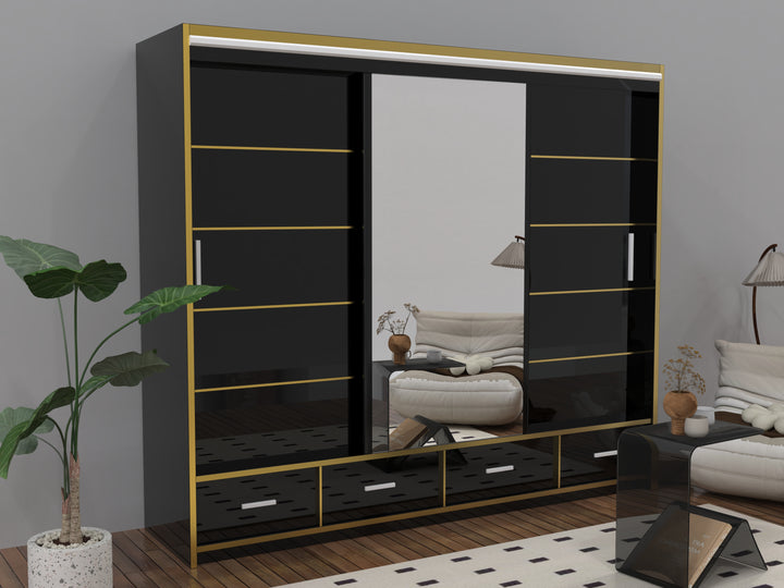 Sydney High Gloss Wardrobe