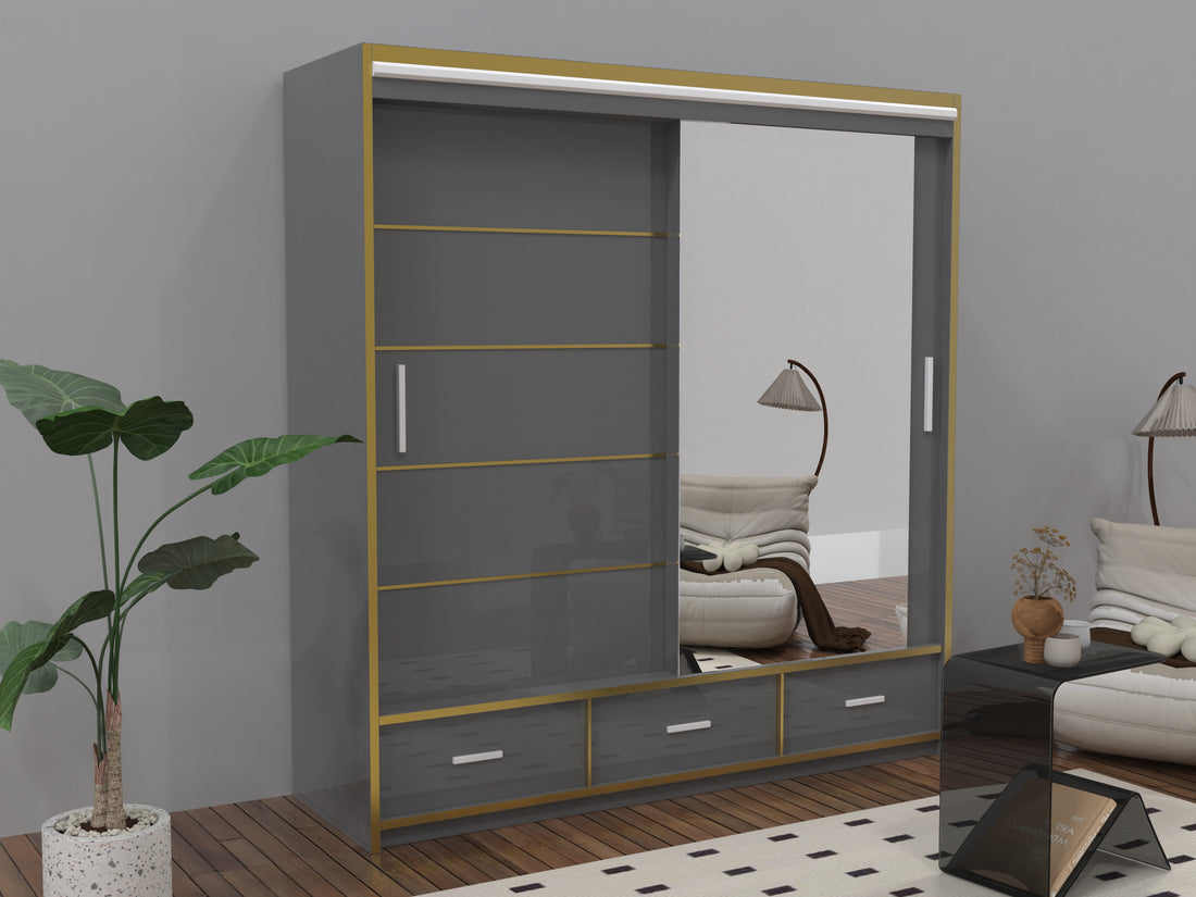 Sydney High Gloss Wardrobe